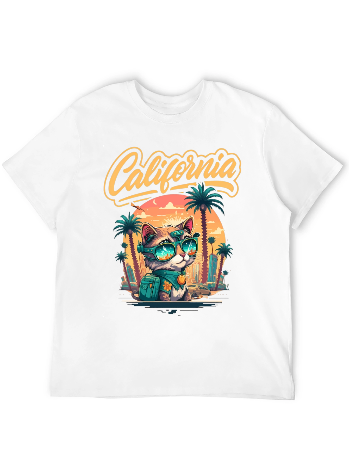 California Cat Graphic T-Shirt - Island Style