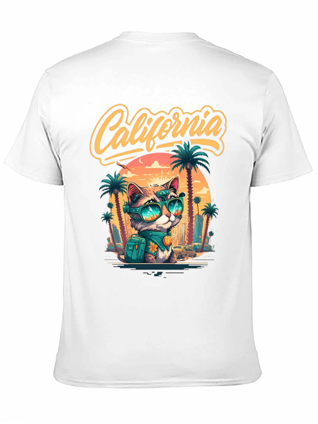 California Cat Graphic T-Shirt - Island Style