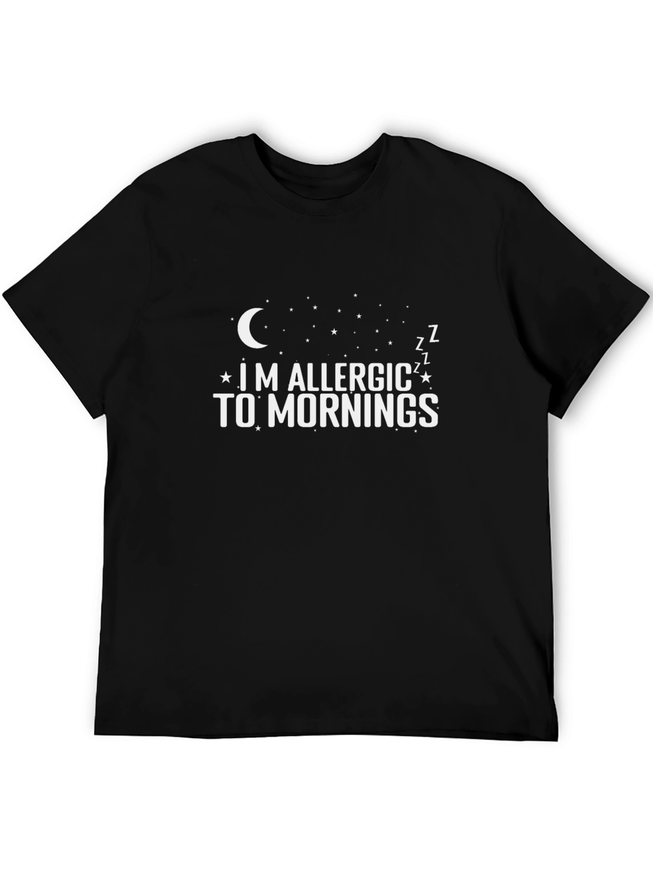 Im Allergic To Mornings Funny Graphic T-Shirt