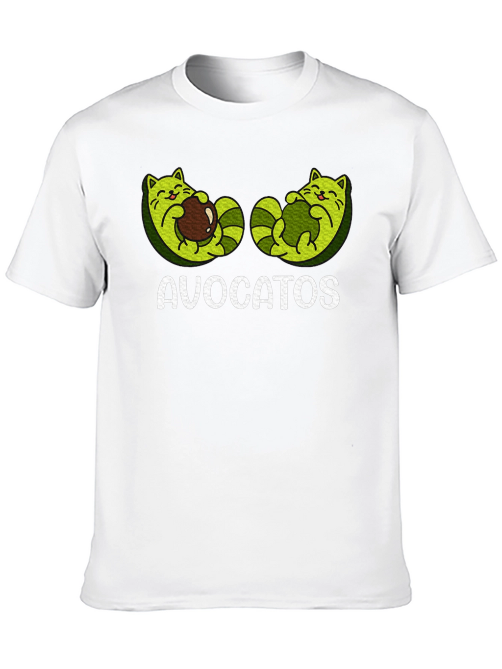 Avocatos Black T-Shirt - Avocado Cat Graphic Tee
