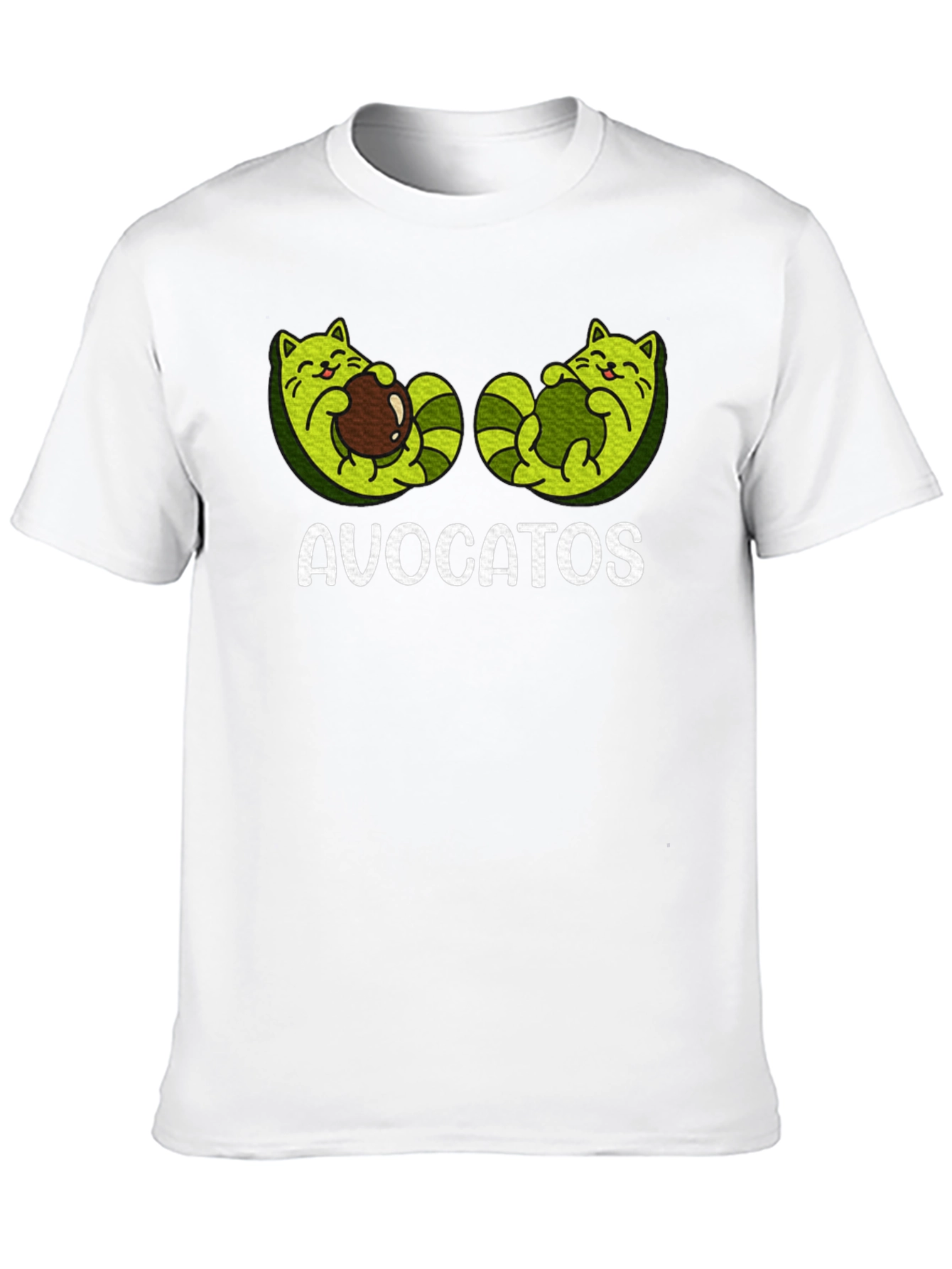 Avocatos Black T-Shirt - Avocado Cat Graphic Tee