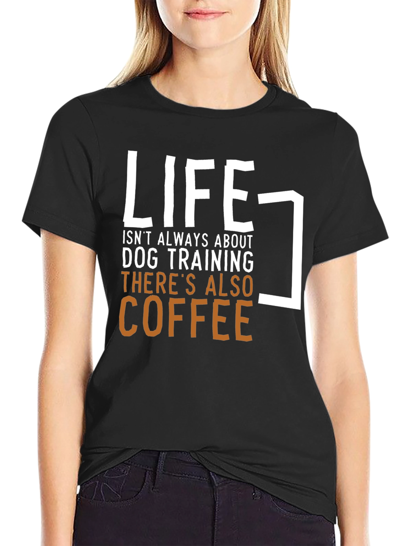 Life & Coffee Graphic Tee - Dog Training Humor