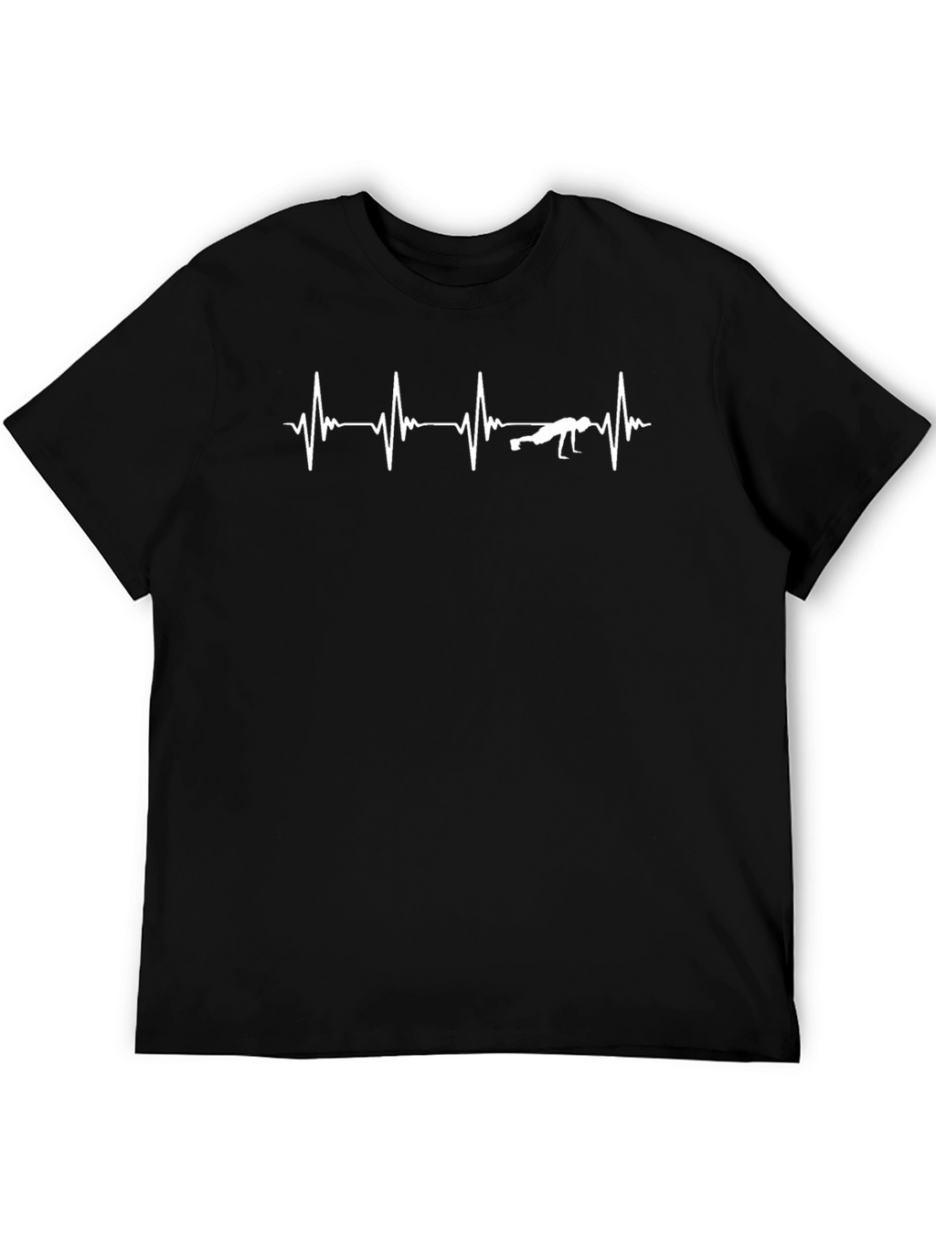 Fitness Heartbeat Graphic Tee - Push-up Design!
