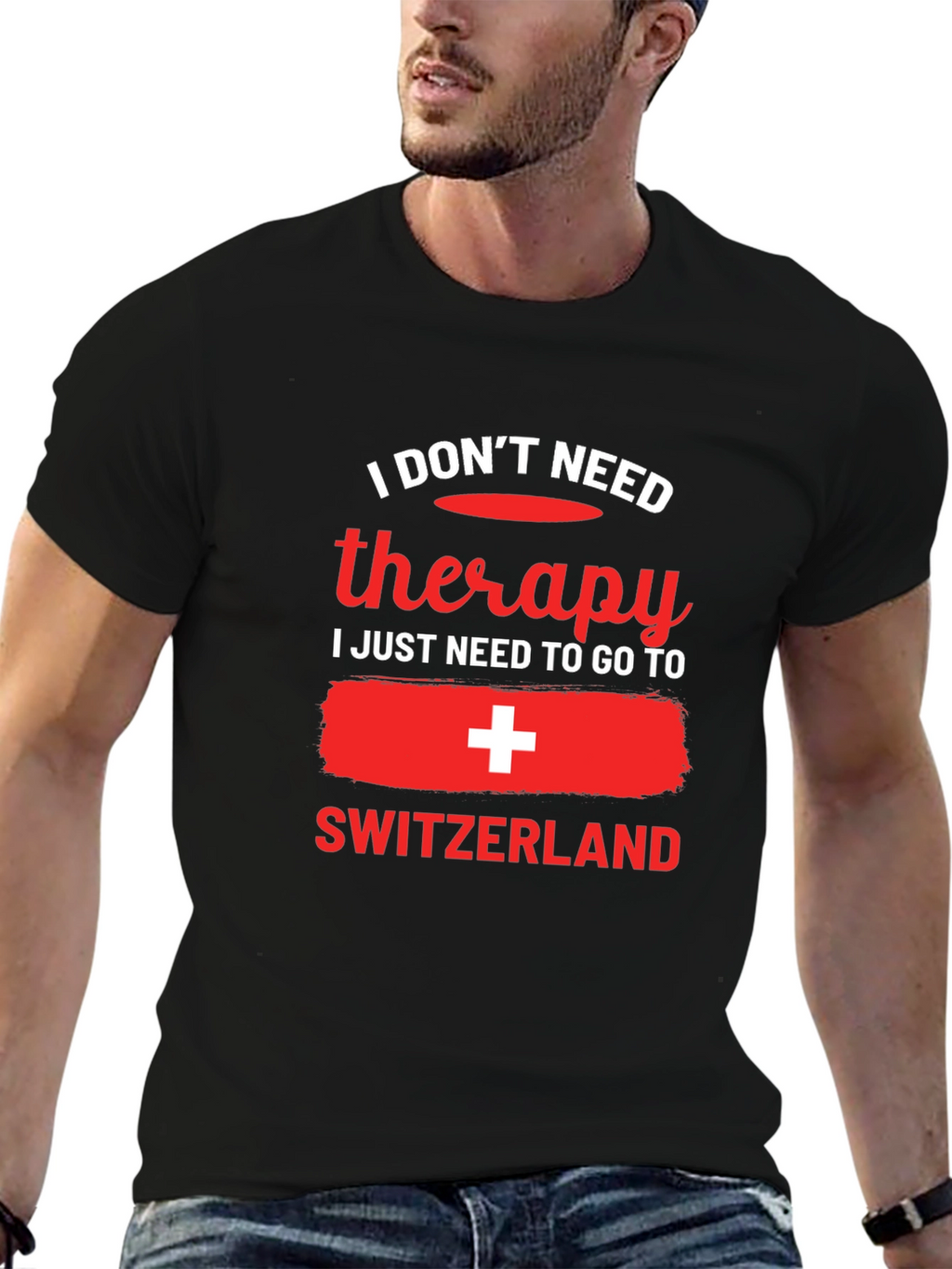 Switzerland Therapy T-Shirt - Travel Lover Tee