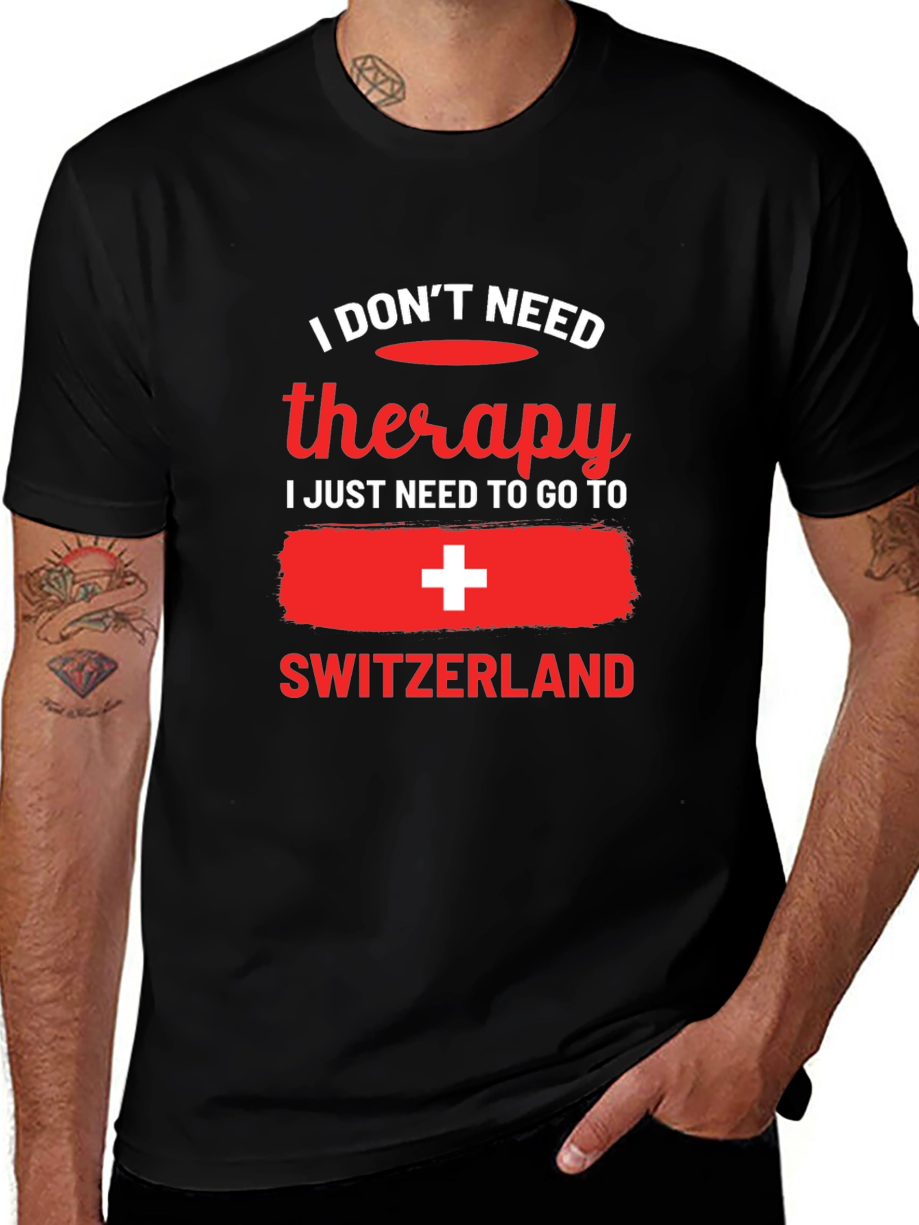 Switzerland Therapy T-Shirt - Travel Lover Tee