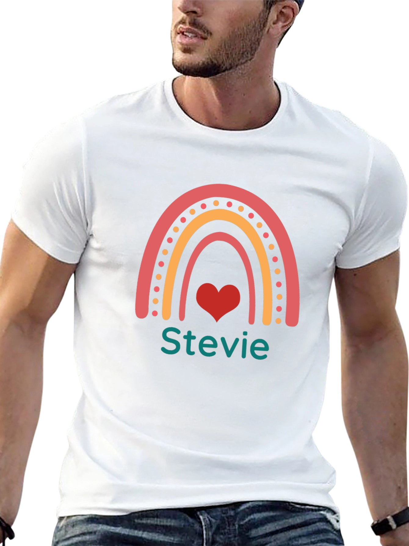 Rainbow Stevie Heart T-Shirt