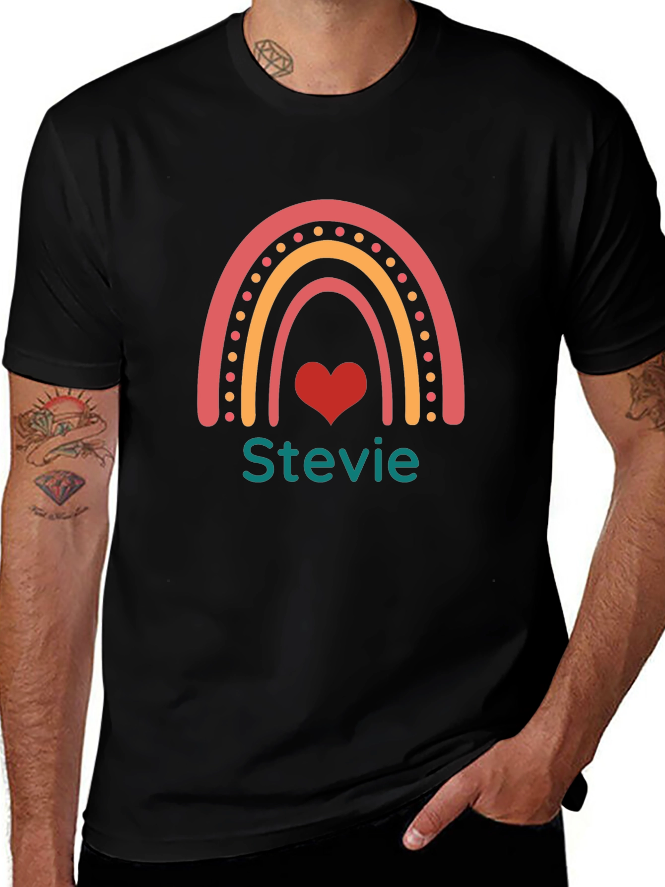 Rainbow Stevie Heart T-Shirt