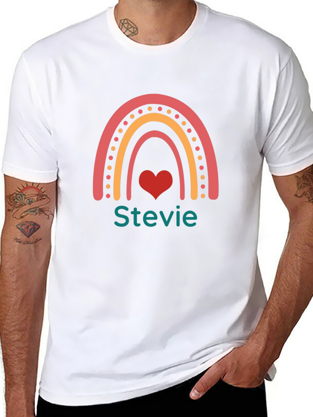 Rainbow Stevie Heart T-Shirt