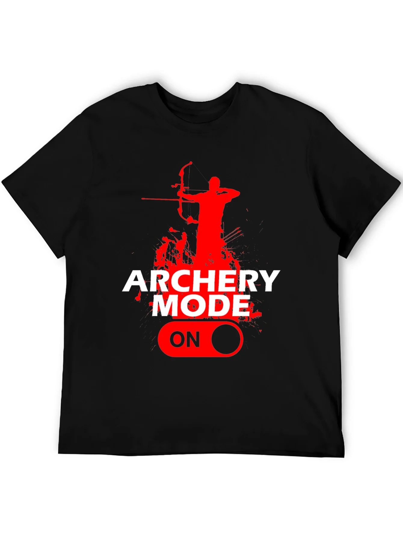 Archery Mode On Graphic Tee - Black Cotton T-Shirt