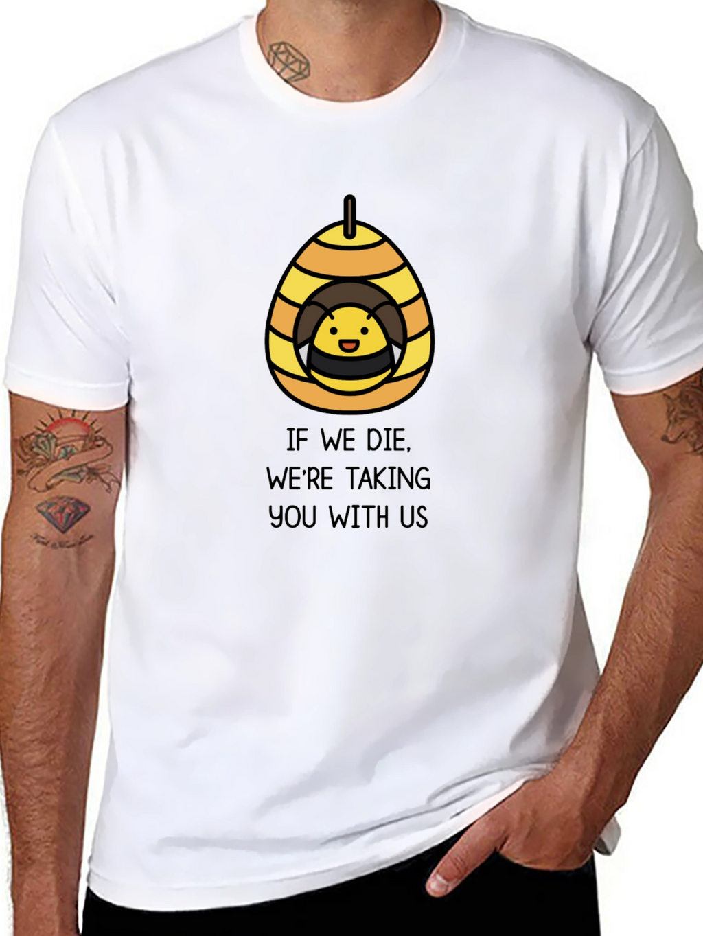 Bee Hive Threat T-Shirt - Funny Graphic Tee