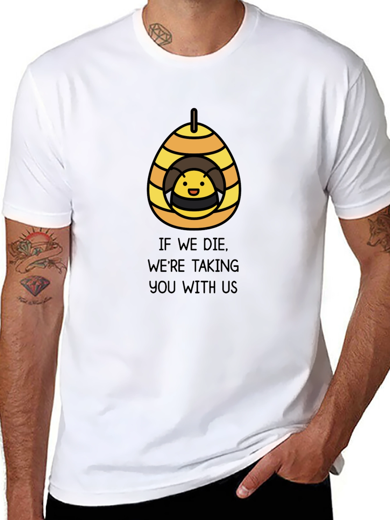 Bee Hive Threat T-Shirt - Funny Graphic Tee