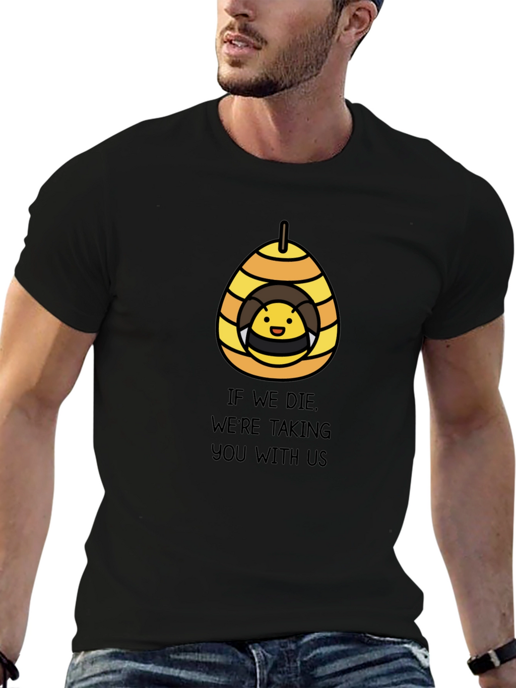 Bee Hive Threat T-Shirt - Funny Graphic Tee