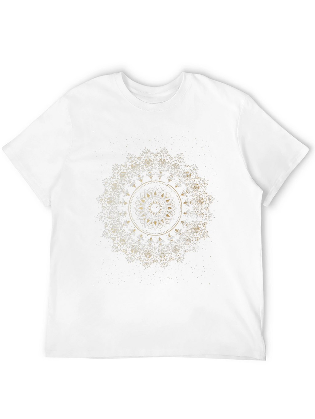 Gold Mandala Graphic Black T-Shirt