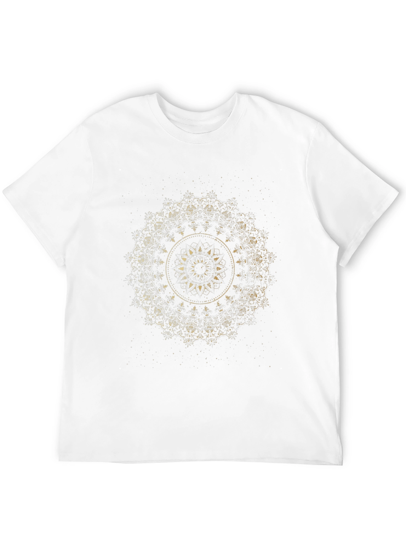 Gold Mandala Graphic Black T-Shirt
