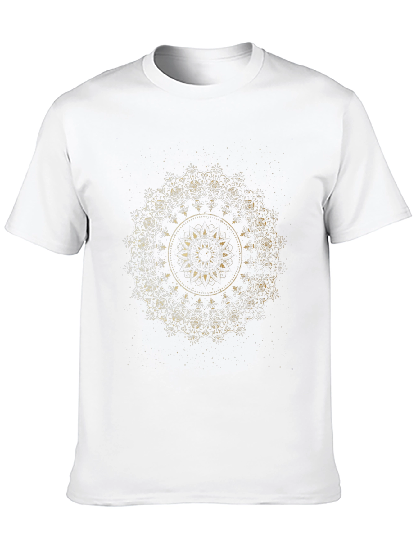 Gold Mandala Graphic Black T-Shirt