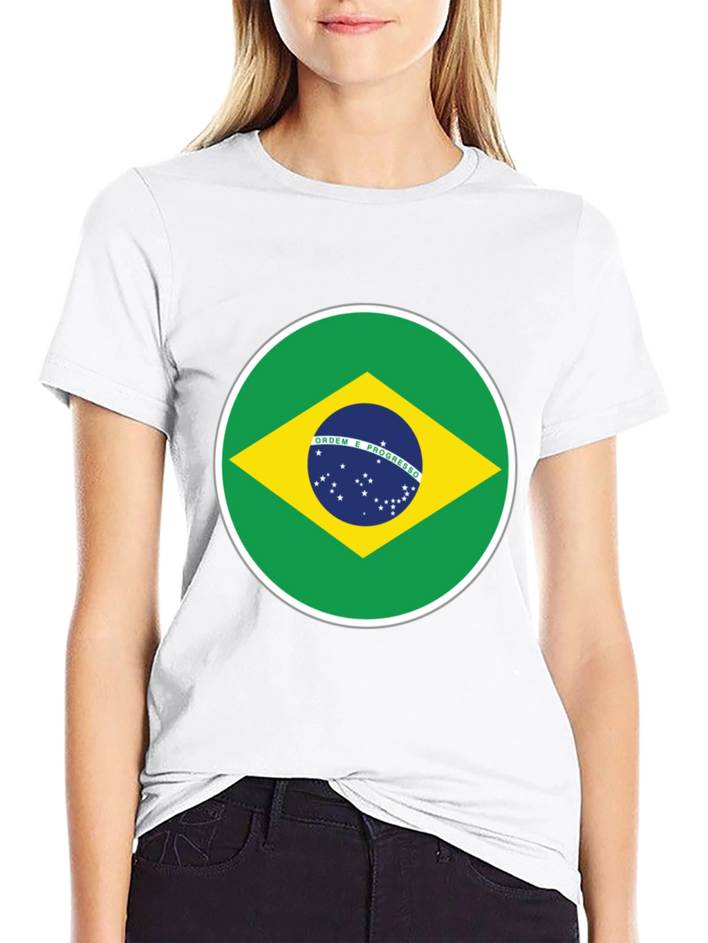 Brazil Flag Graphic T-Shirt - Black Cotton Tee