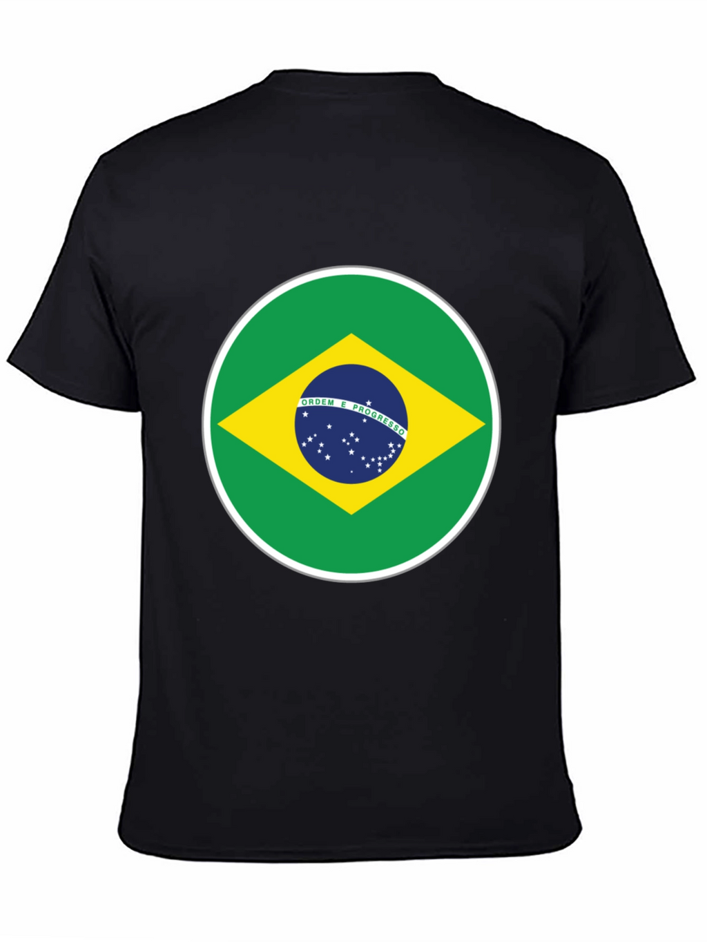 Brazil Flag Graphic T-Shirt - Black Cotton Tee