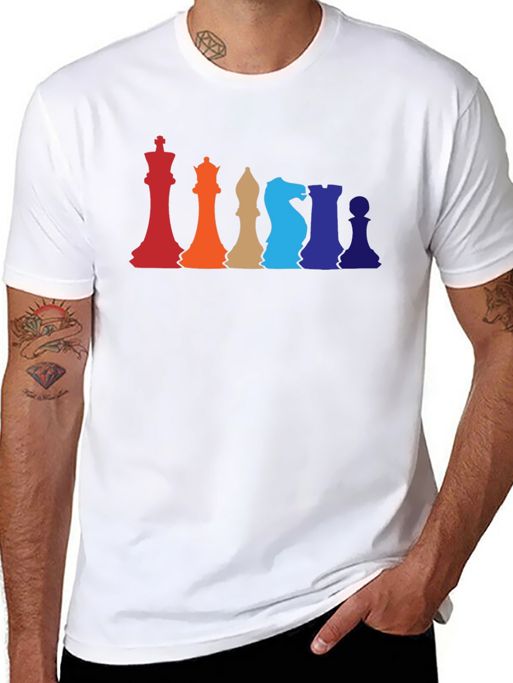 Colorful Chess Piece T-Shirt
