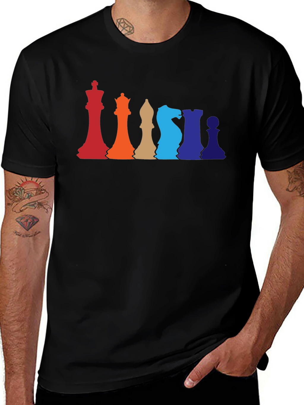 Colorful Chess Piece T-Shirt