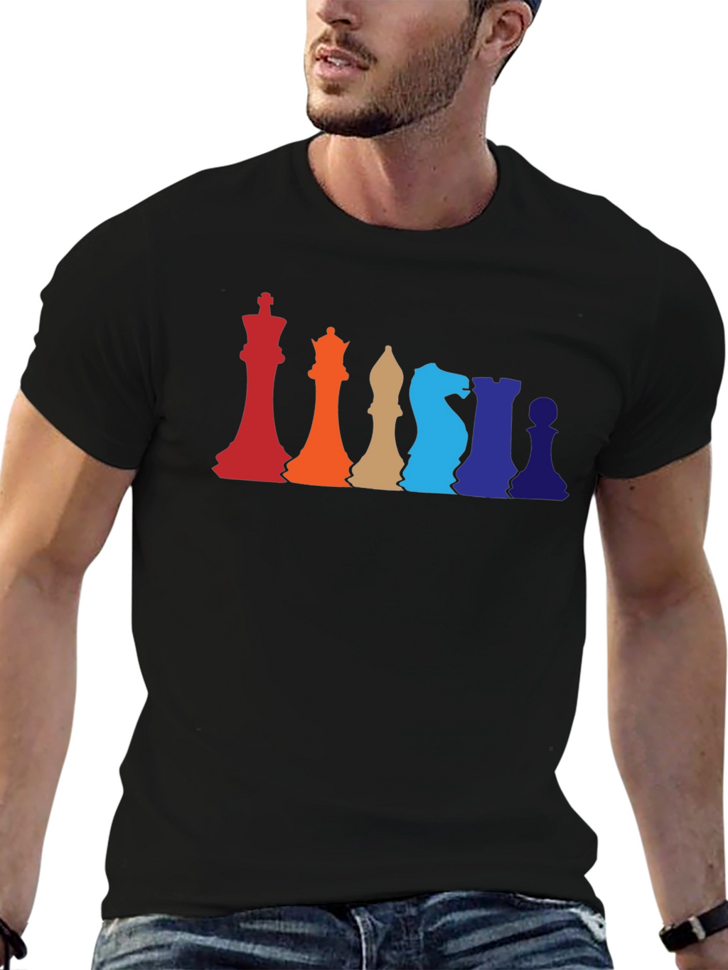 Colorful Chess Piece T-Shirt