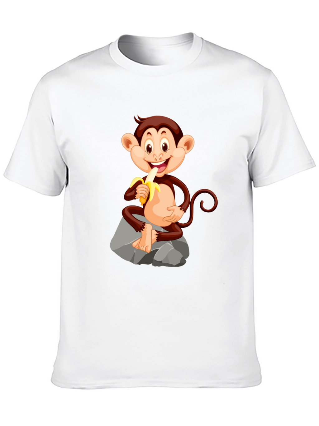 Monkey Eating Banana Graphic Tee