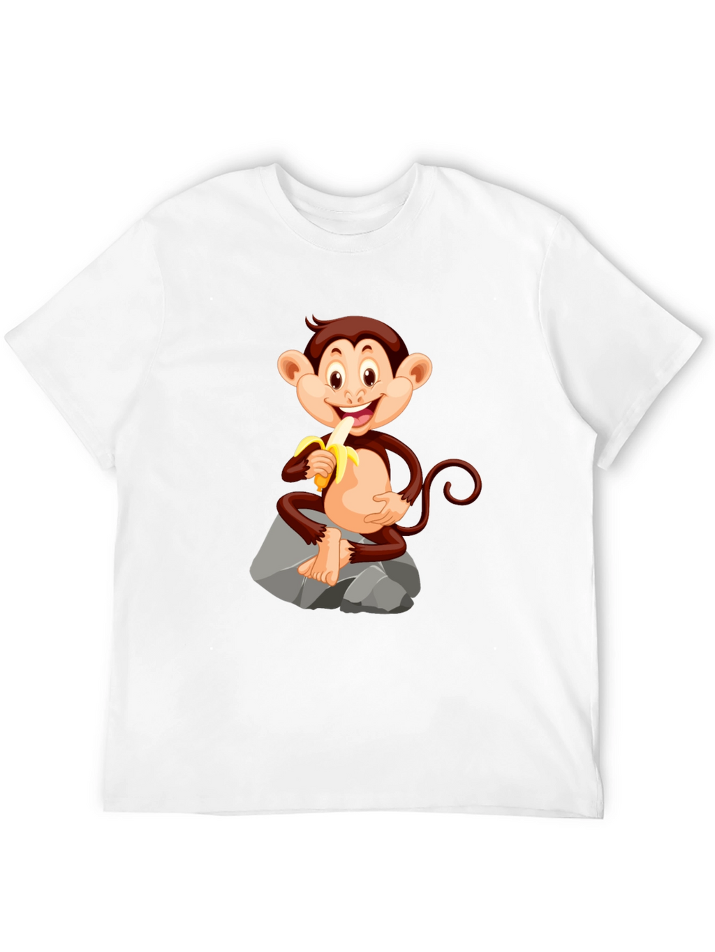 Monkey Eating Banana Graphic Tee