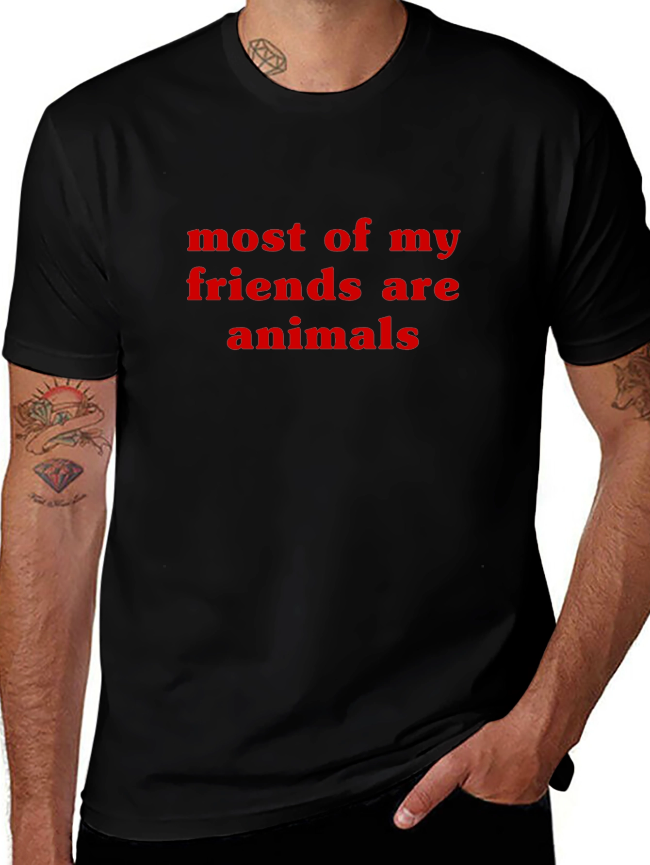 Animal Lover T-Shirt - Most of My Friends Are Animals