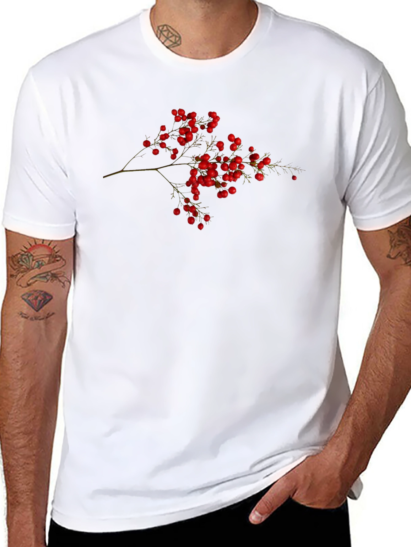 Berry Branch Black T-Shirt