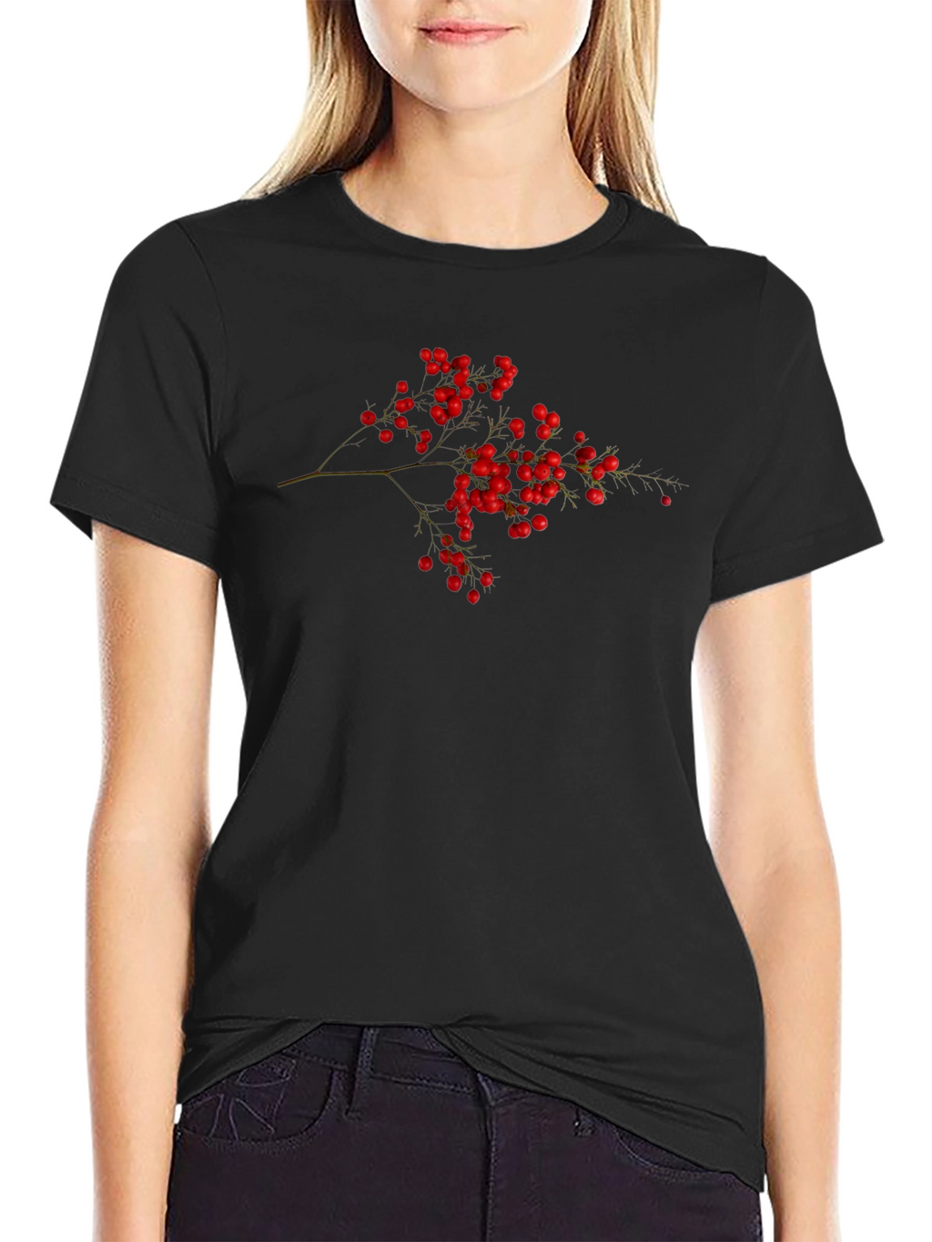 Berry Branch Black T-Shirt