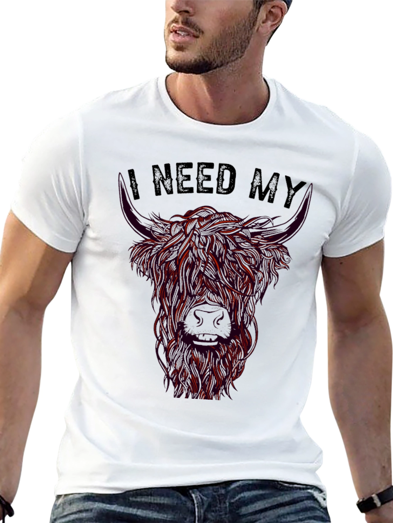 I Need My Highland Cow T-Shirt - Black