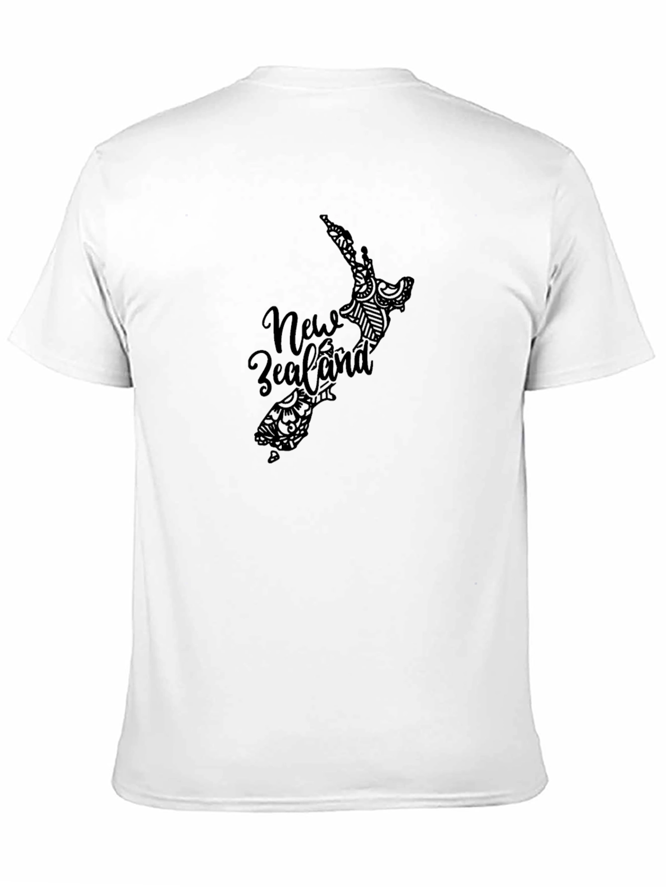 New Zealand Map Graphic Black T-Shirt