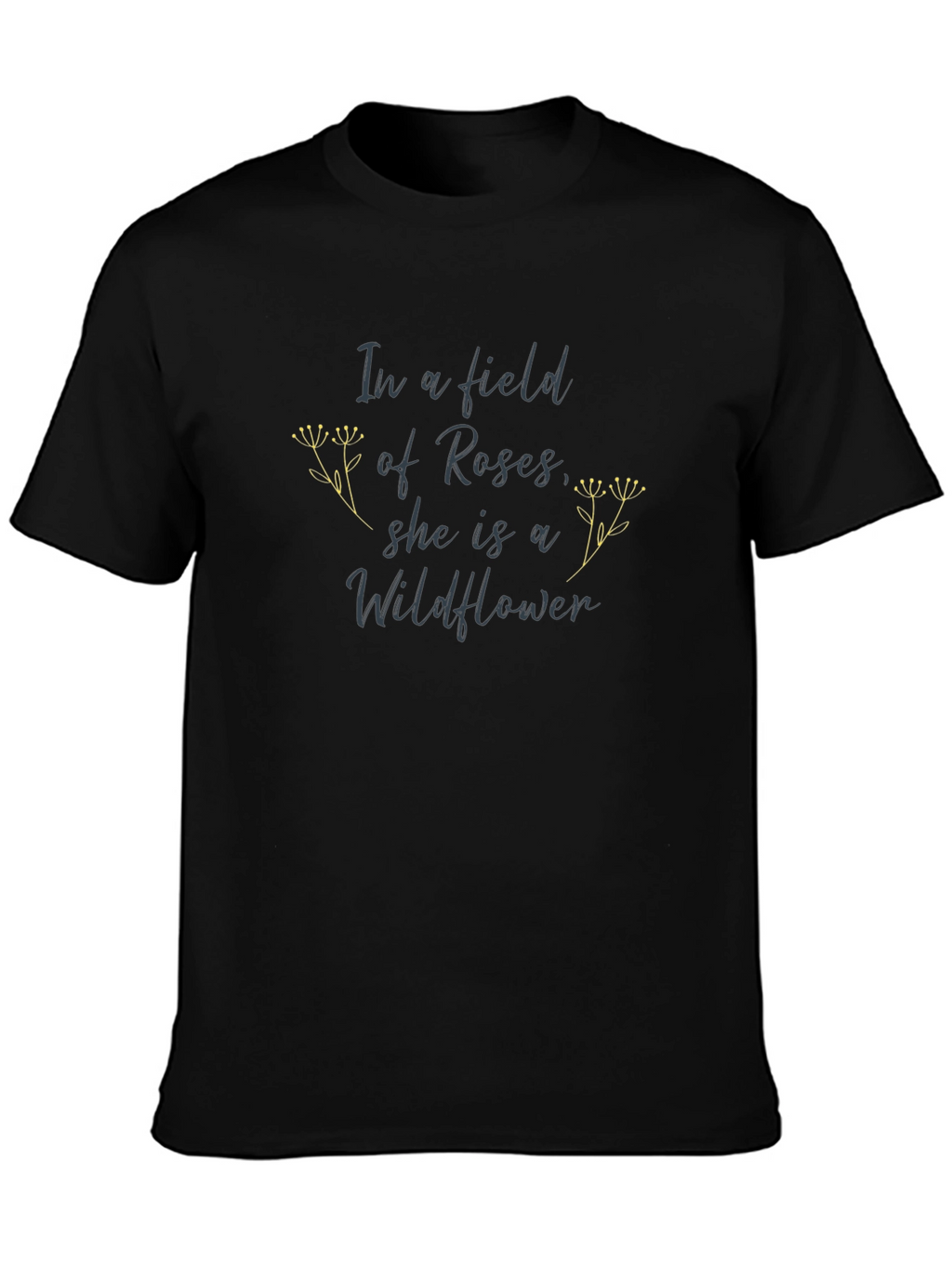 Wildflower Graphic T-Shirt - Black