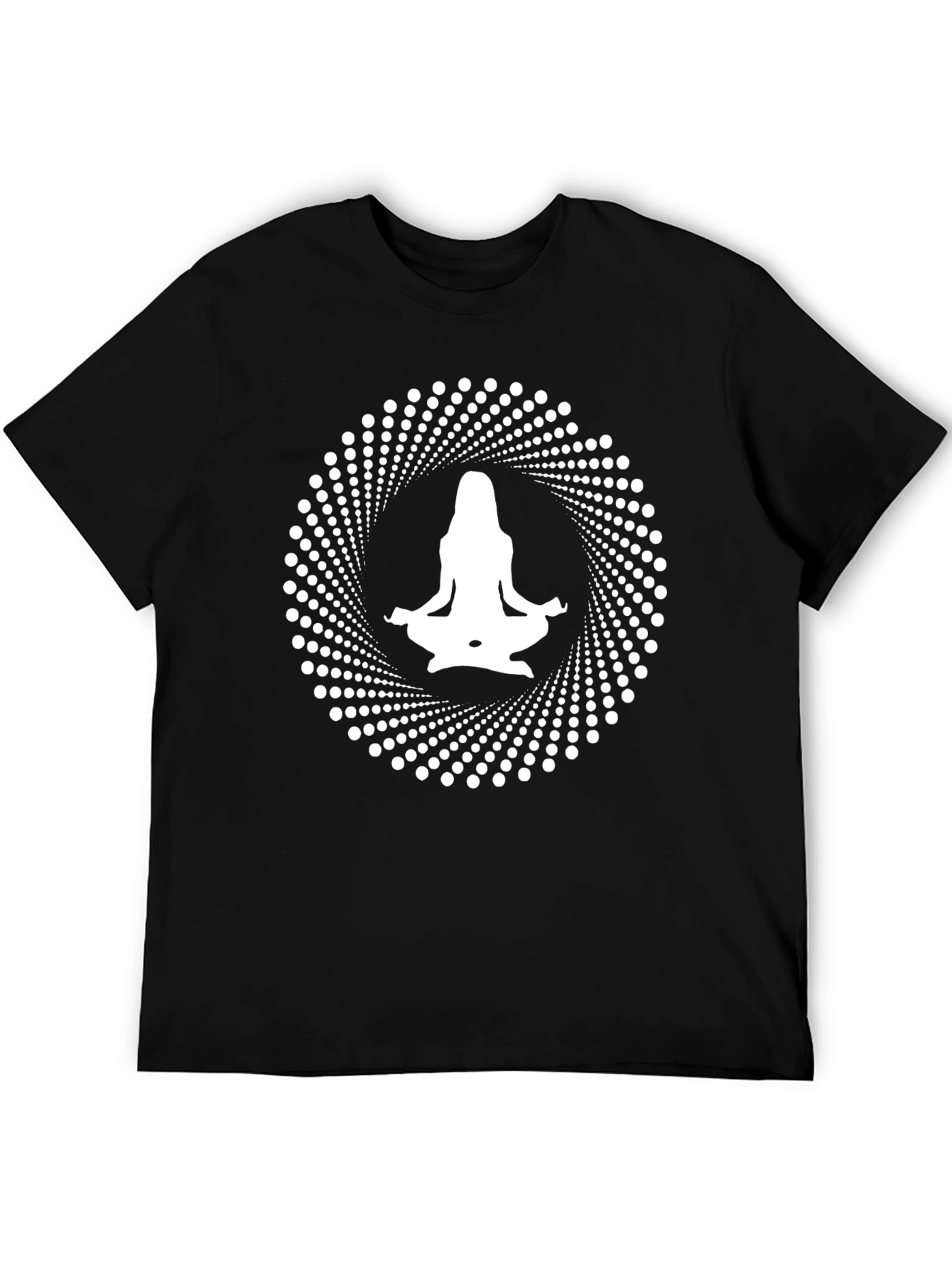Yoga Pose Graphic Black T-Shirt
