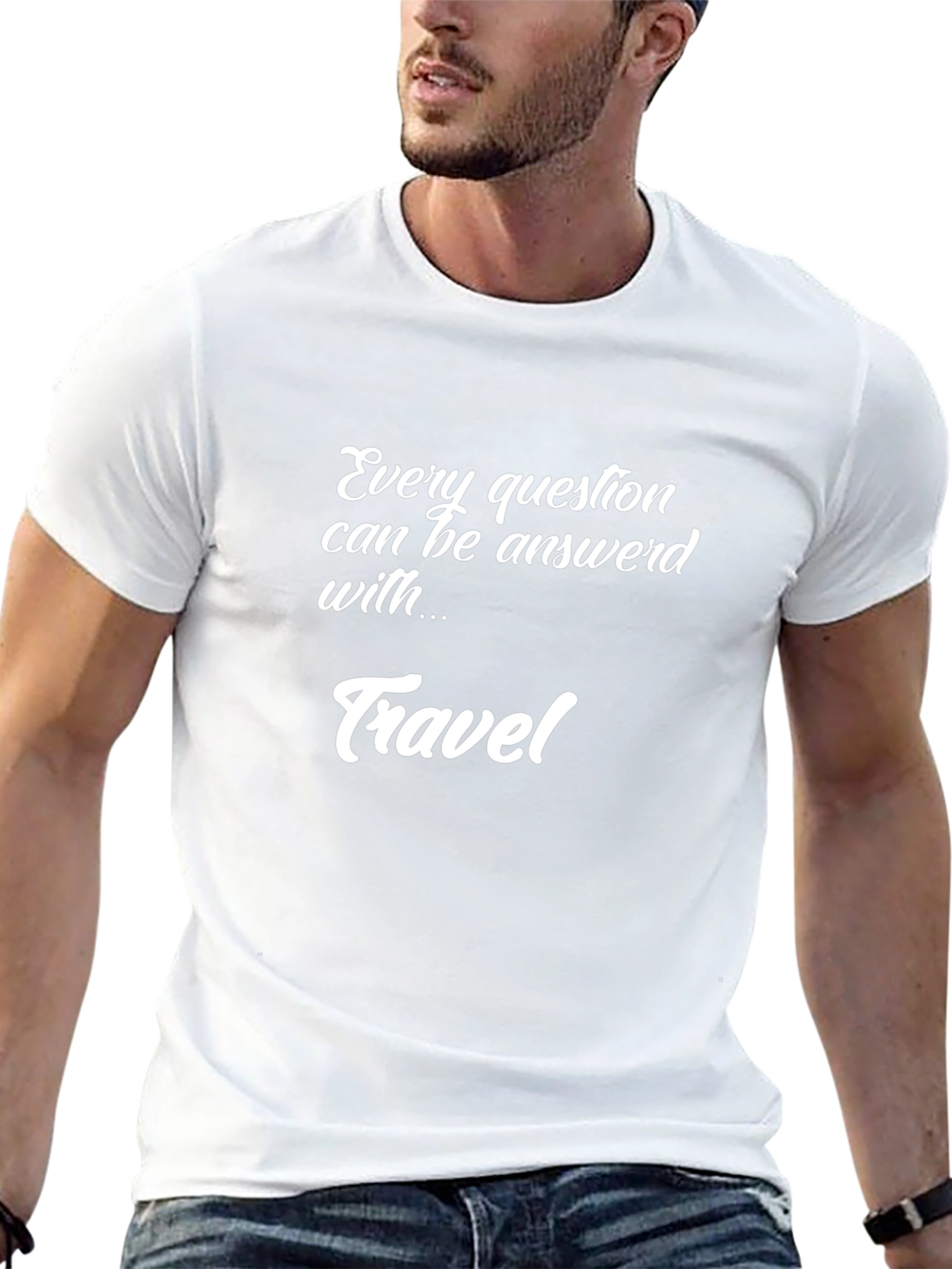 Travel Quote Graphic Tee - Black Unisex T-Shirt
