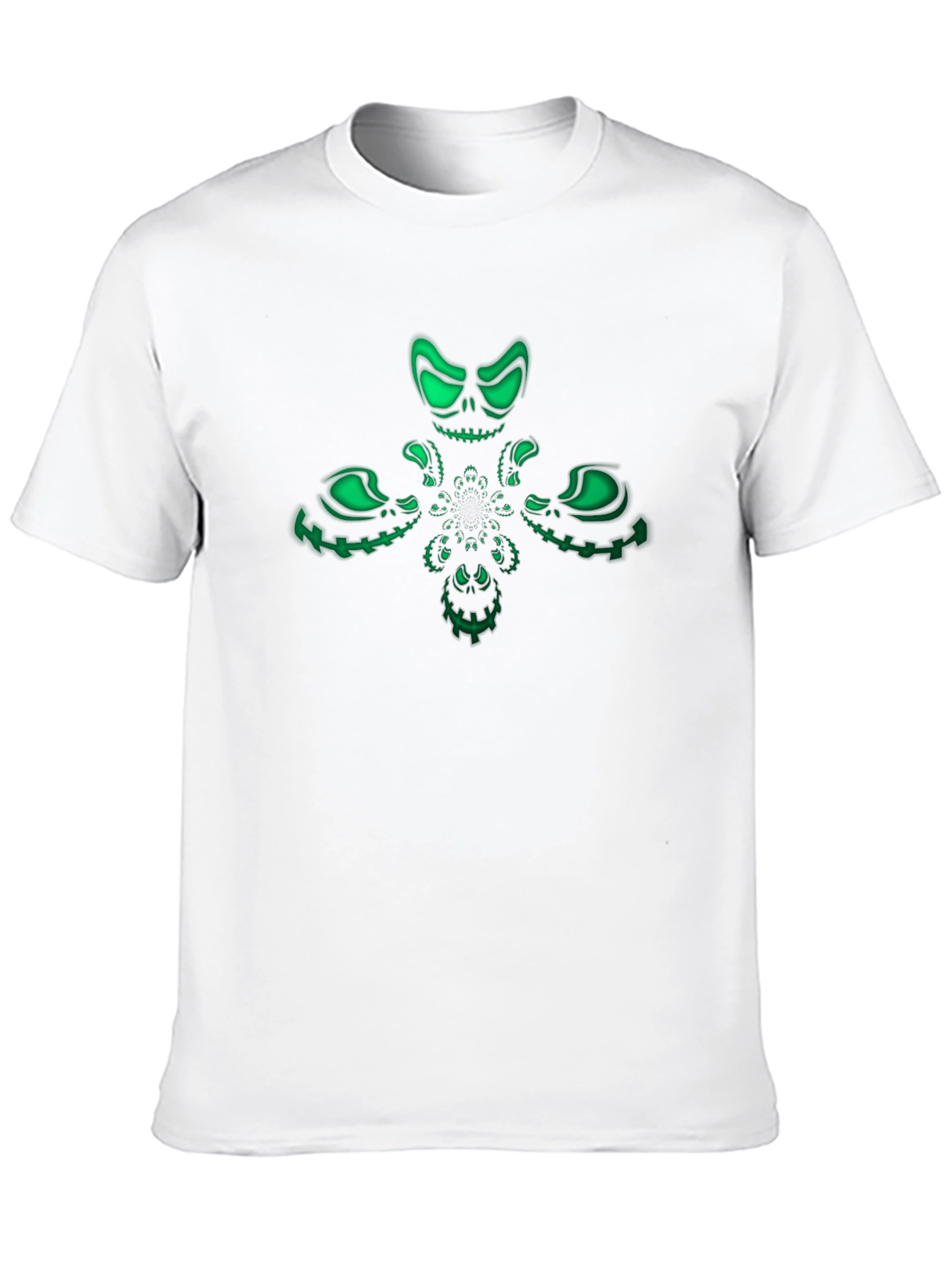 Glowing Skull Graphic Tee - Mens Black T-Shirt
