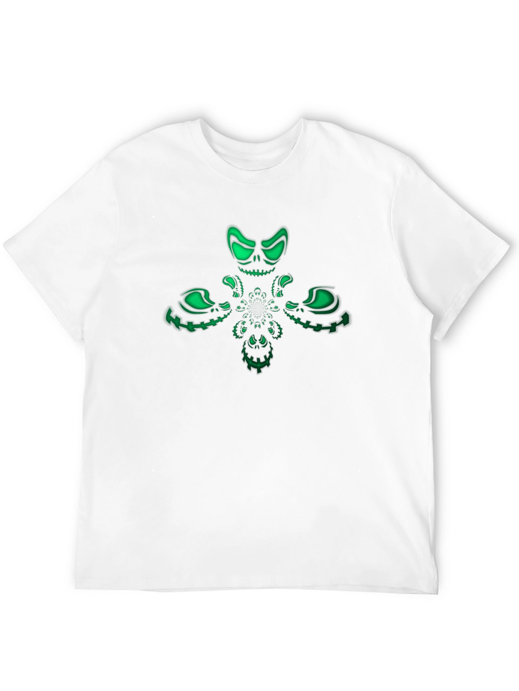 Glowing Skull Graphic Tee - Mens Black T-Shirt
