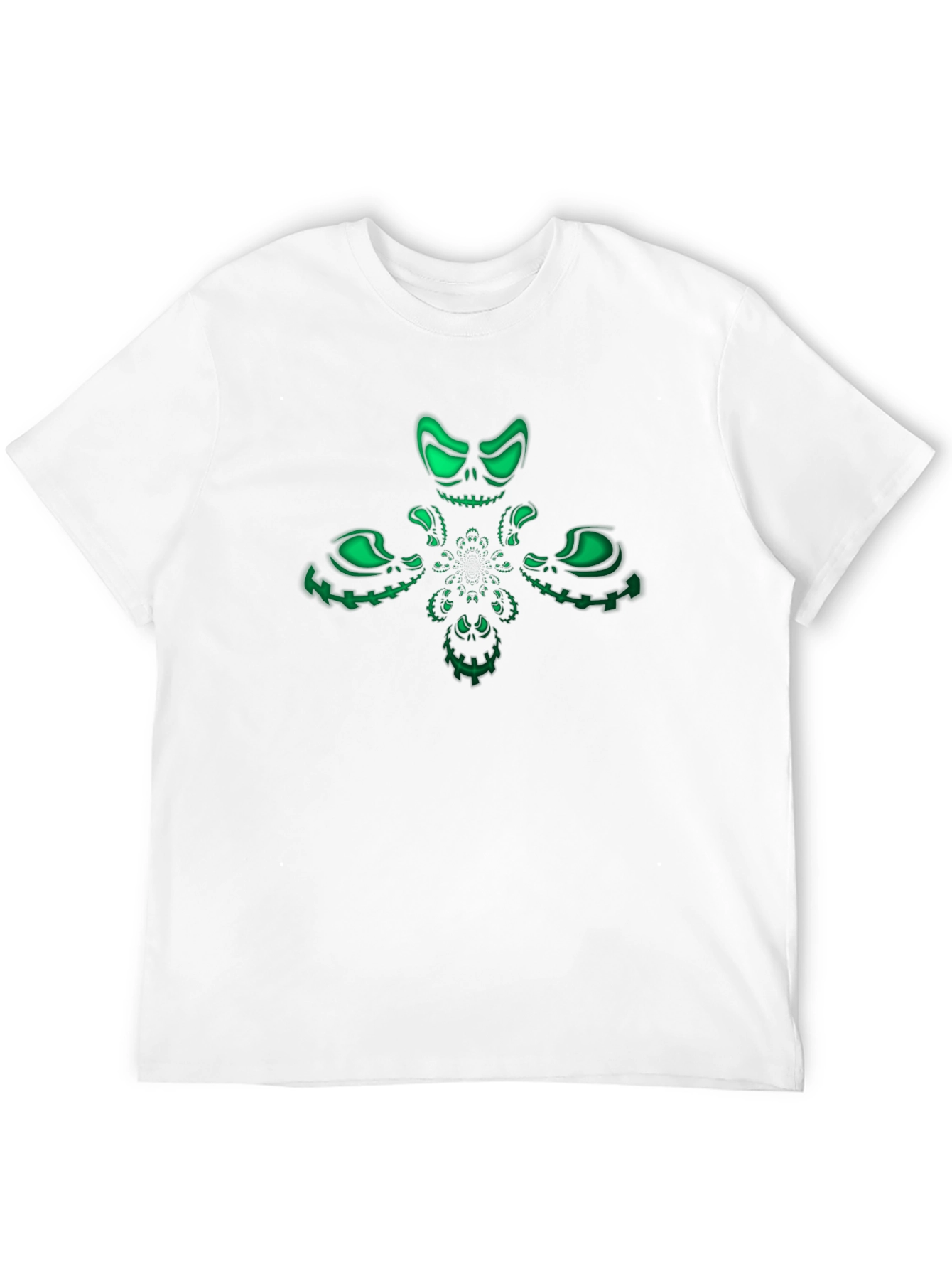 Glowing Skull Graphic Tee - Mens Black T-Shirt