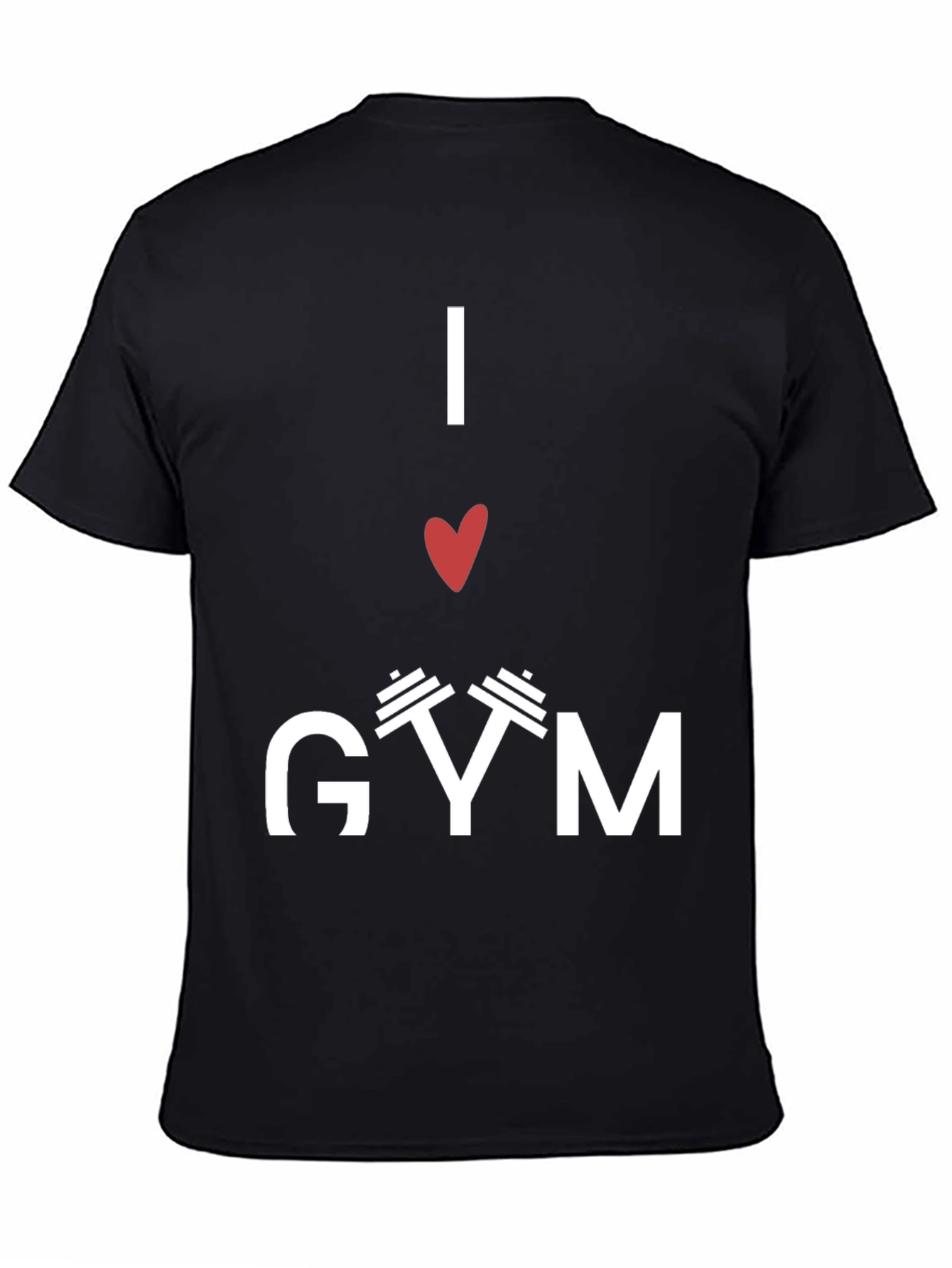 I Love Gym Black T-Shirt Fitness Workout