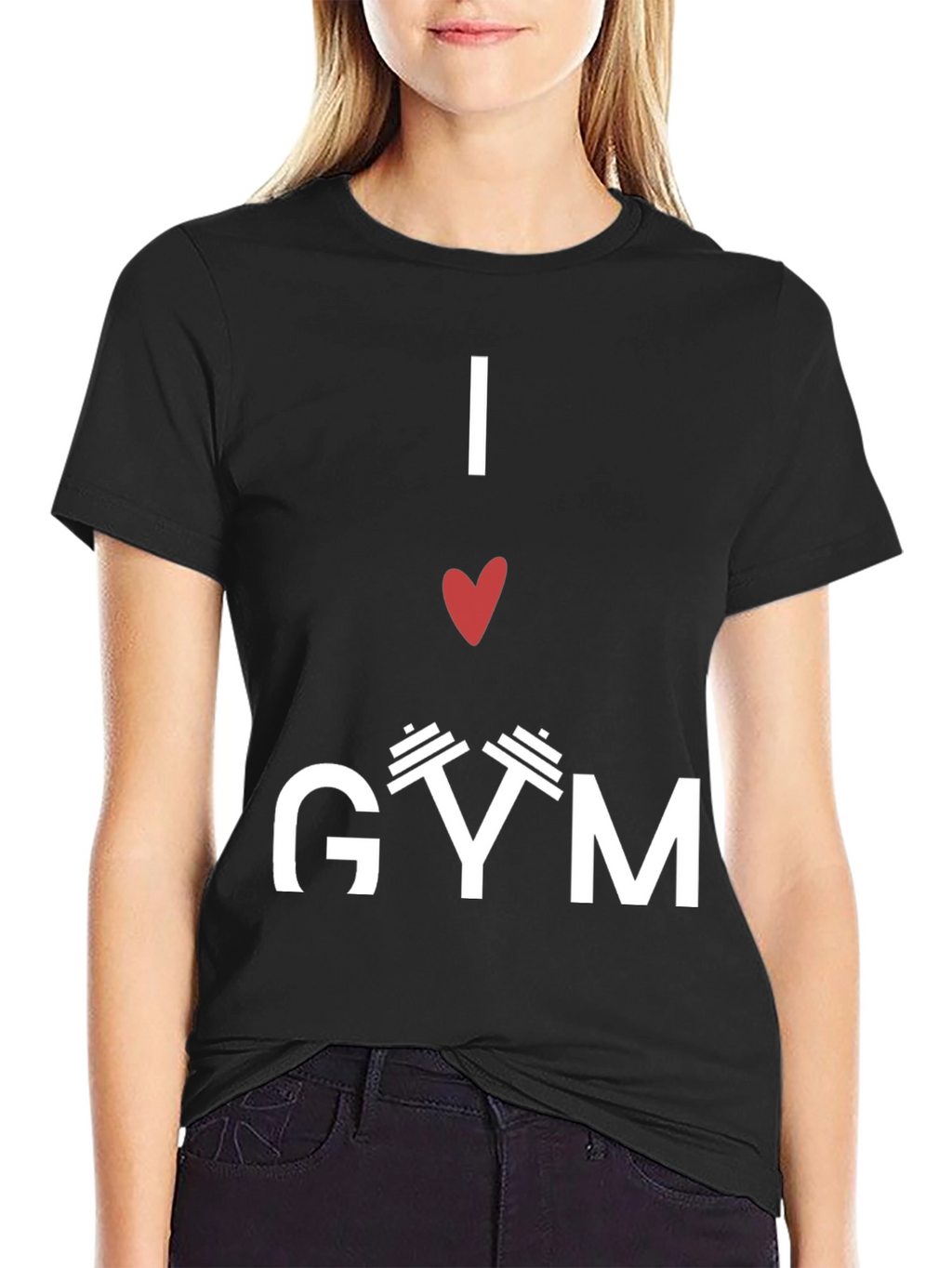 I Love Gym Black T-Shirt Fitness Workout