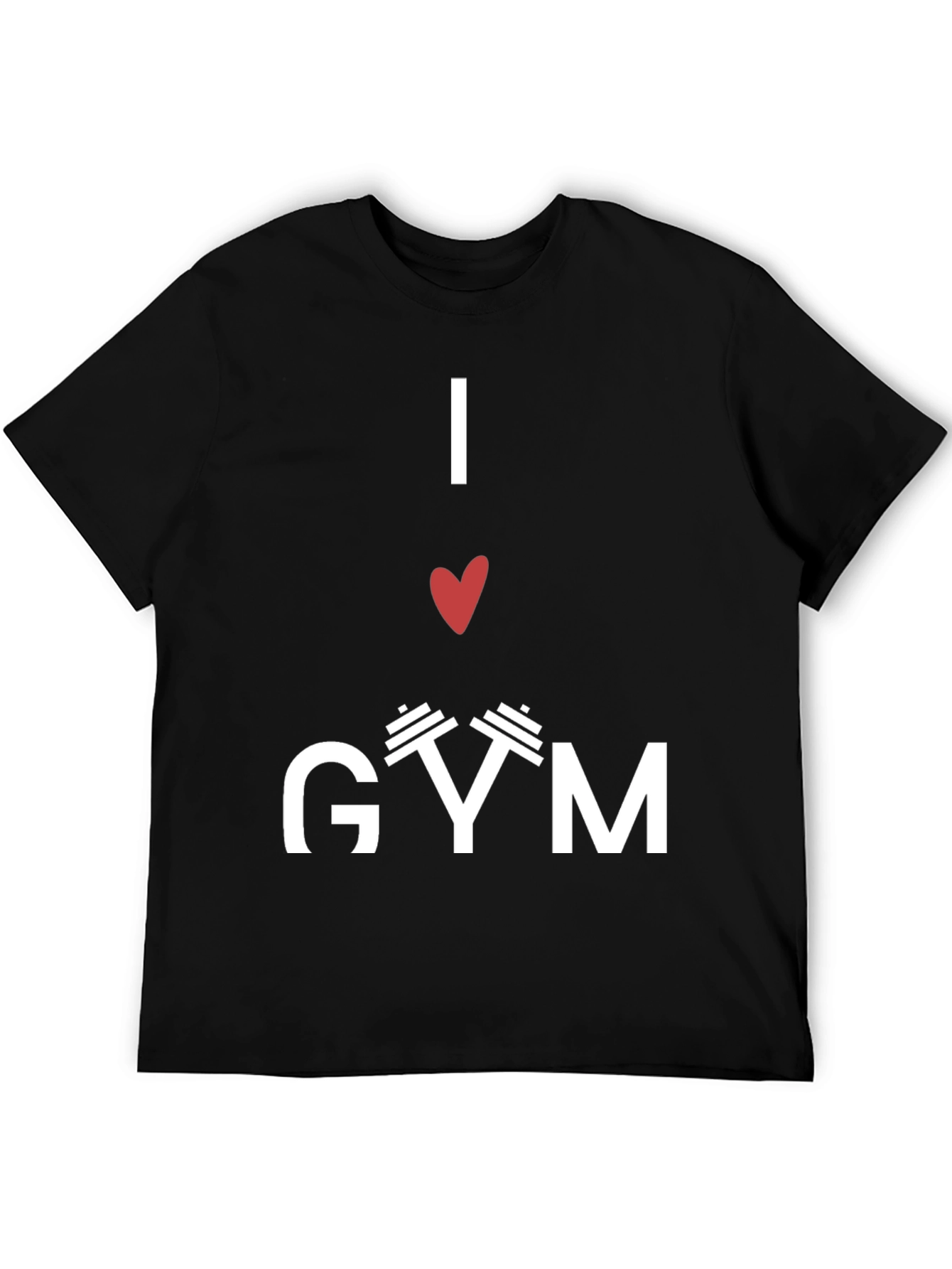 I Love Gym Black T-Shirt Fitness Workout