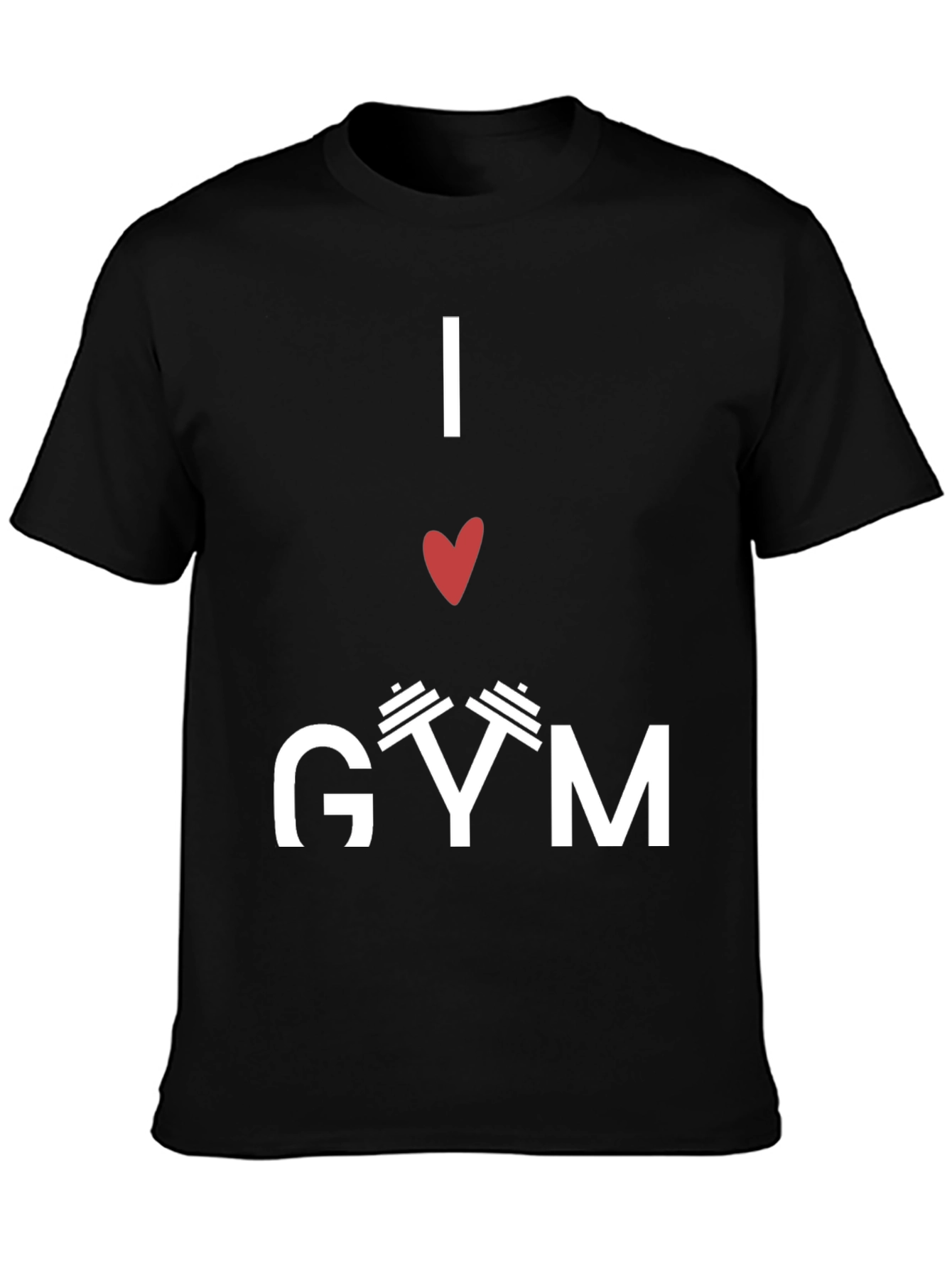 I Love Gym Black T-Shirt Fitness Workout