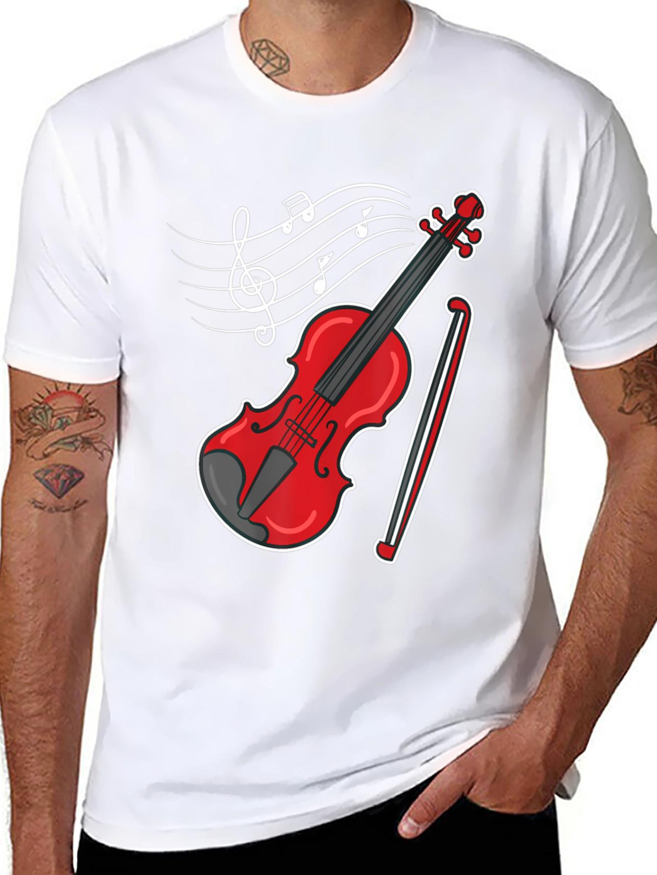 Musical Violin Graphic T-Shirt