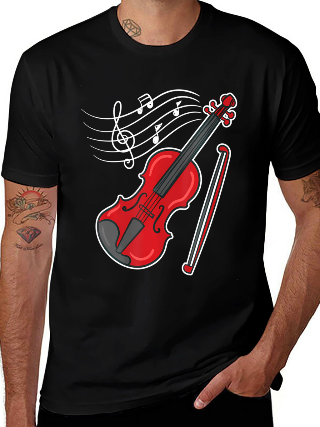 Musical Violin Graphic T-Shirt