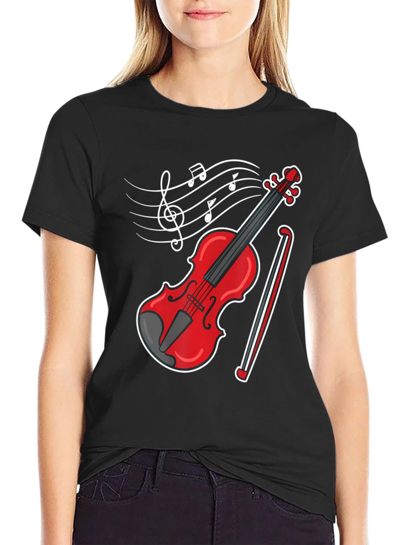 Musical Violin Graphic T-Shirt