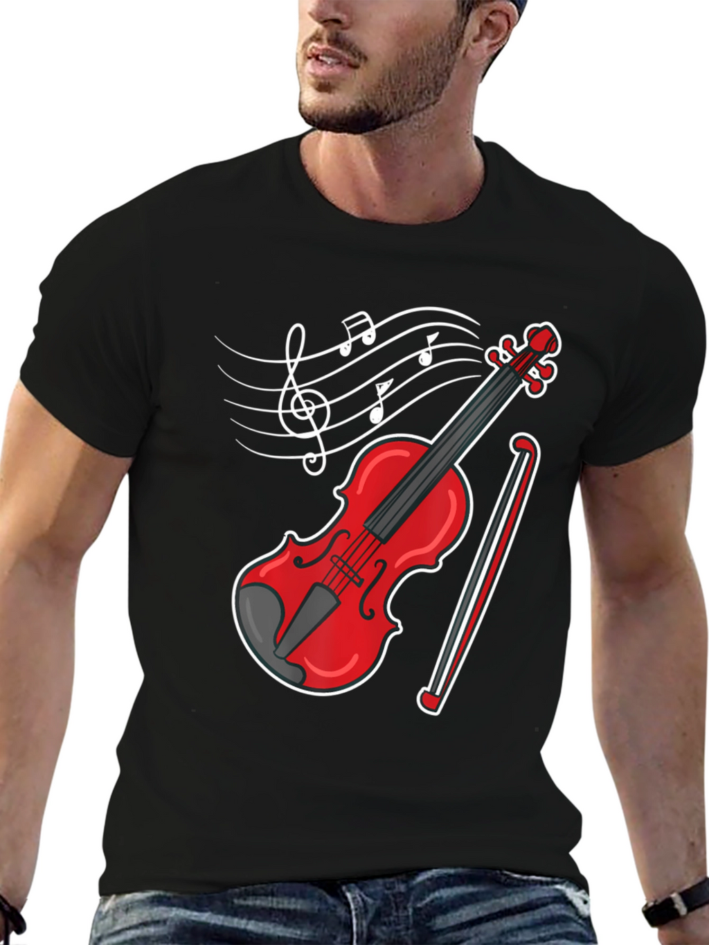 Musical Violin Graphic T-Shirt
