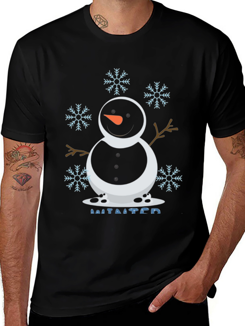 Snowman Winter Holiday T-Shirt - Festive Season Tee