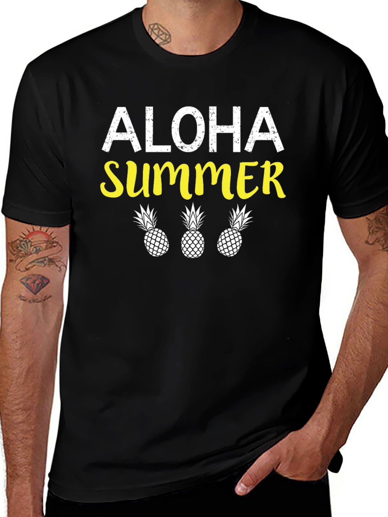 Aloha Summer Pineapple Graphic T-Shirt