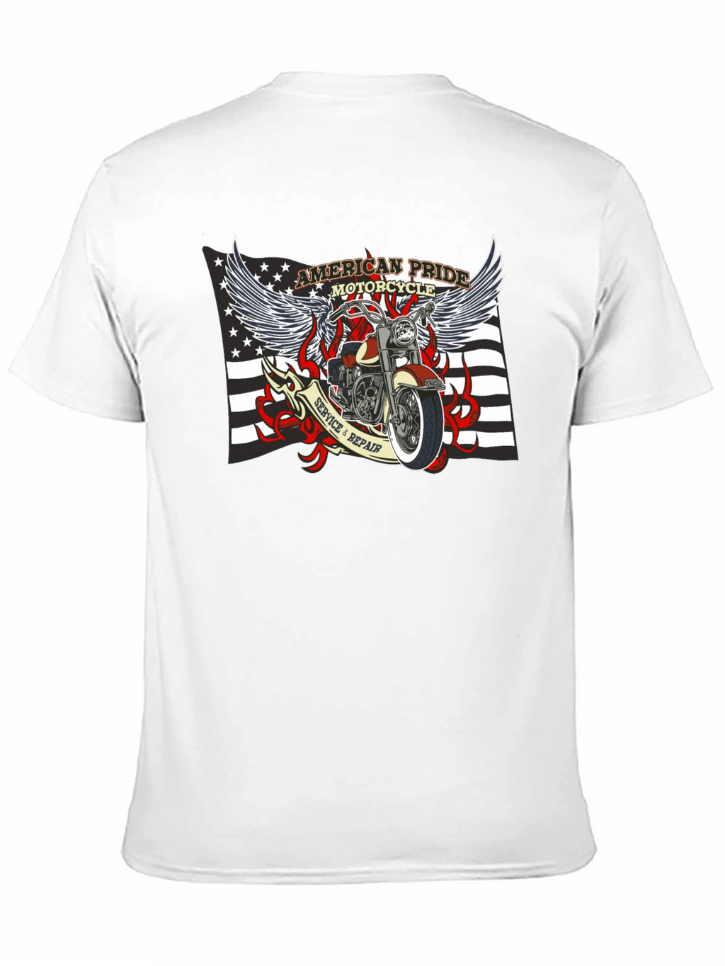 American Pride Motorcycle Graphic T-Shirt