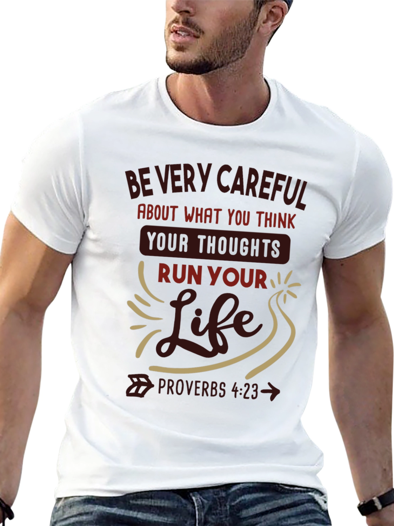 Inspirational Proverbs 4:23 T-Shirt