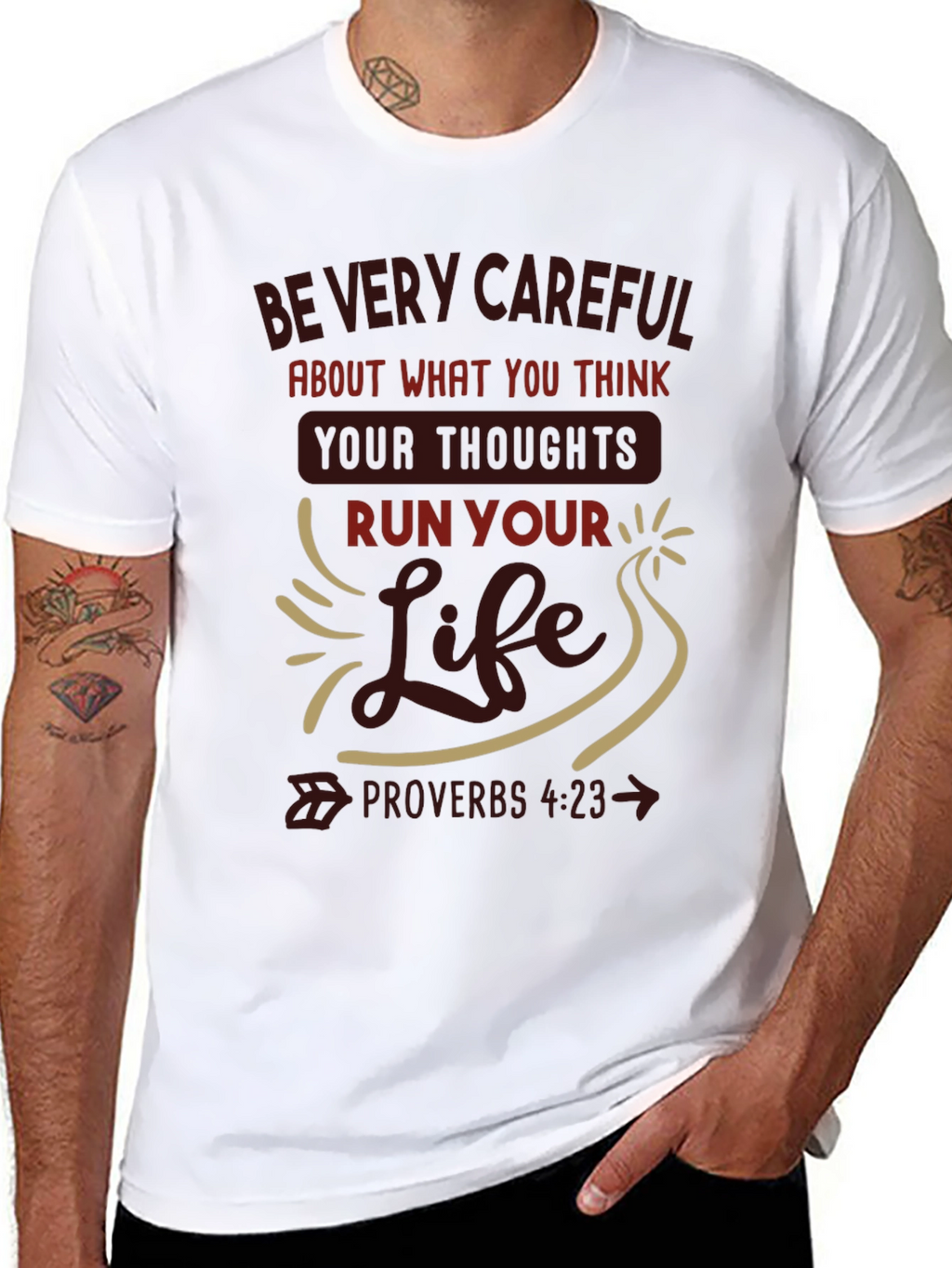 Inspirational Proverbs 4:23 T-Shirt